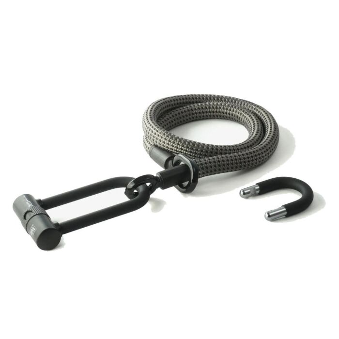 tex-lock Fahrradschloss eyelet - electric grey - 120 cm