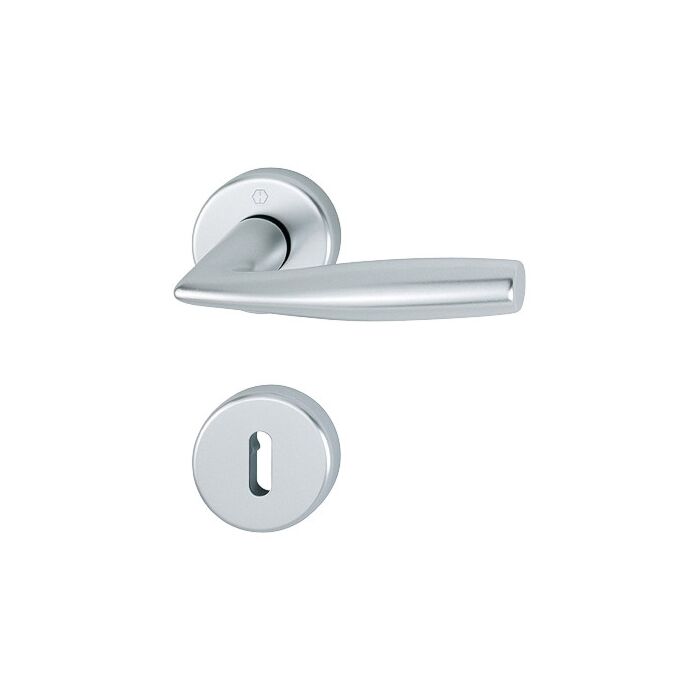 HOPPE Vitória Rosetten-Garnitur - F1 Aluminium Natur - Ovalbart