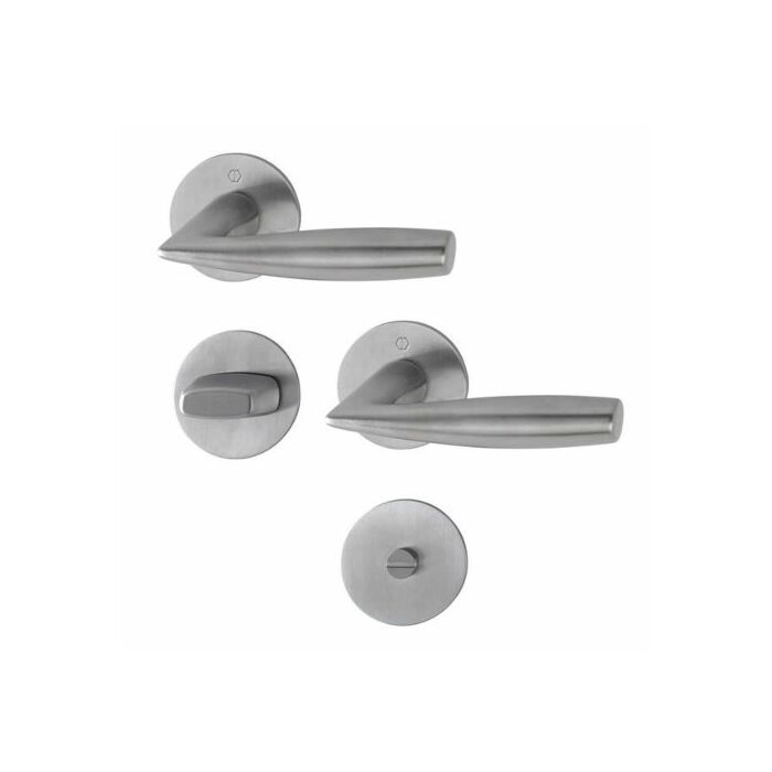 F42/F69 Messing satiniert vernickelt/Edelstahl matt  - WC/Bad