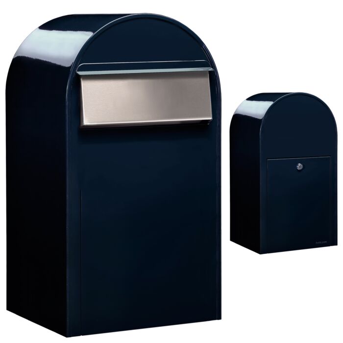 BOBI Briefkasten Grande B-Schwarzblau (RAL 5004)