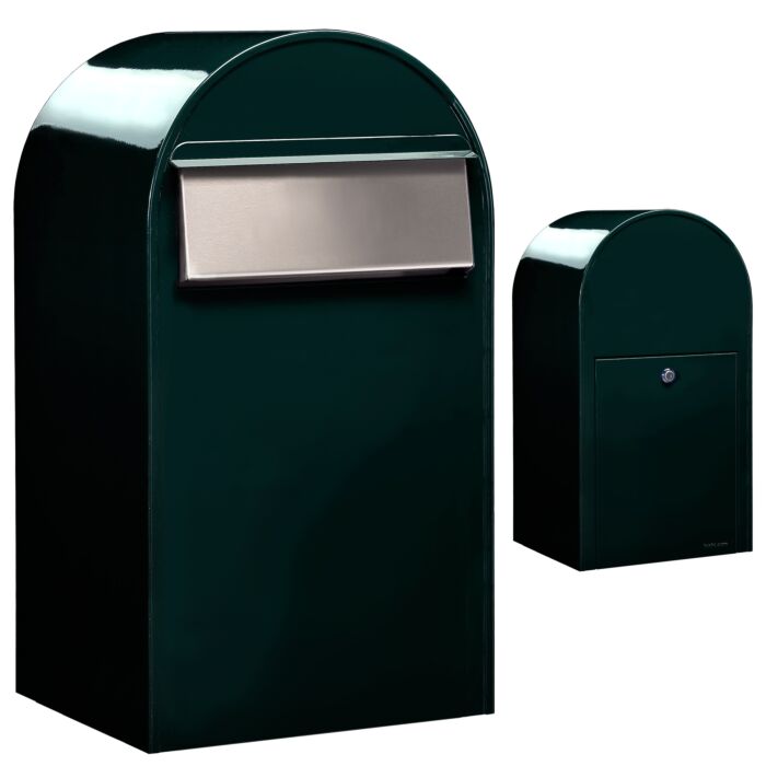 BOBI Briefkasten Grande B-Schwarzgrün (RAL 6012)