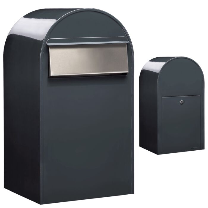 BOBI Briefkasten Grande B-Anthrazitgrau (RAL 7016)