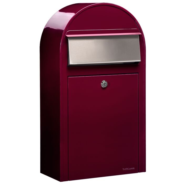BOBI Briefkasten Grande S-Weinrot (RAL 3005)
