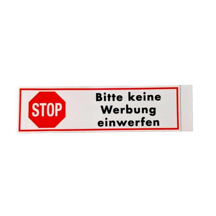 Aufkleber "Bitte keine Werbung einwerfen"