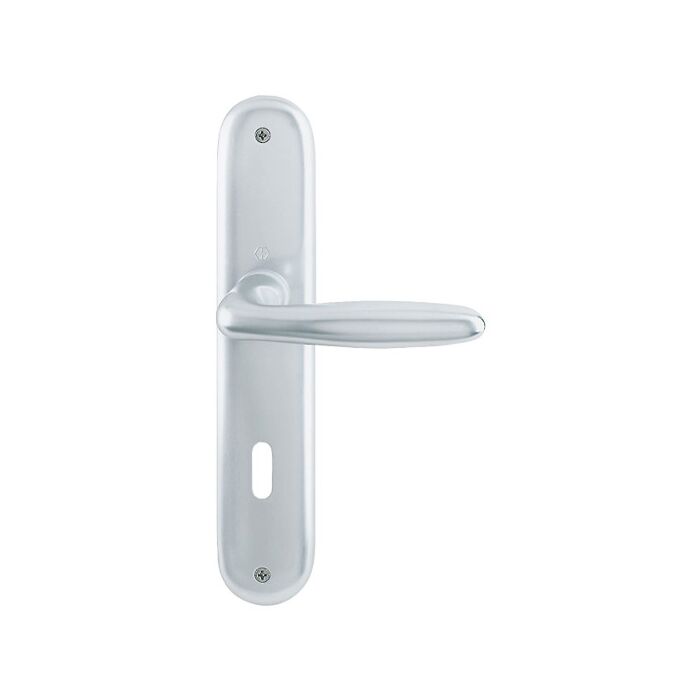HOPPE Verona Langschild-Garnitur 1510/273P - F1 Aluminium Natur - Ovalbart