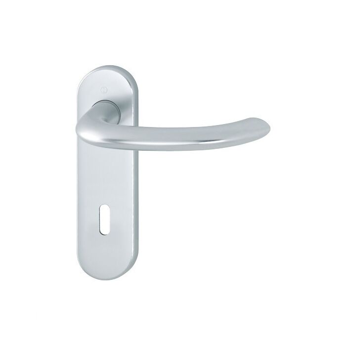 HOPPE Marseille Kurzschild-Garnitur - F1 Aluminium Natur - Ovalbart