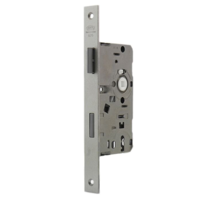 BKS Einsteckschloss 0215 BB-eckig-DIN rechts-24 mm-stahl-nickel-silber