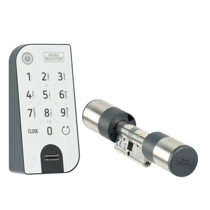 Burg Wächter secuENTRY easy Set 7602 FP: Türzylinder + FP-Tastatur