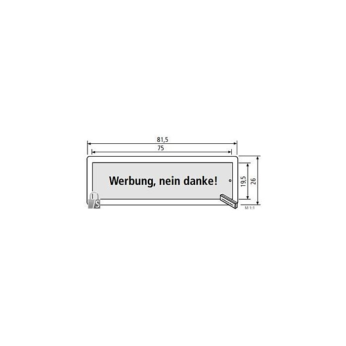 RENZ RSA2 Namensschild "Werbung