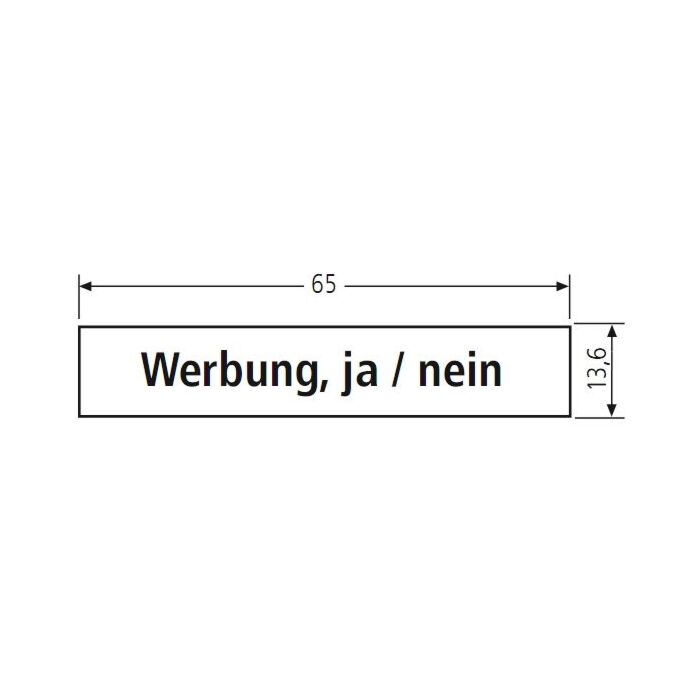 RENZ Kunststoff-Namenschildeinlage - für Namensschild 09