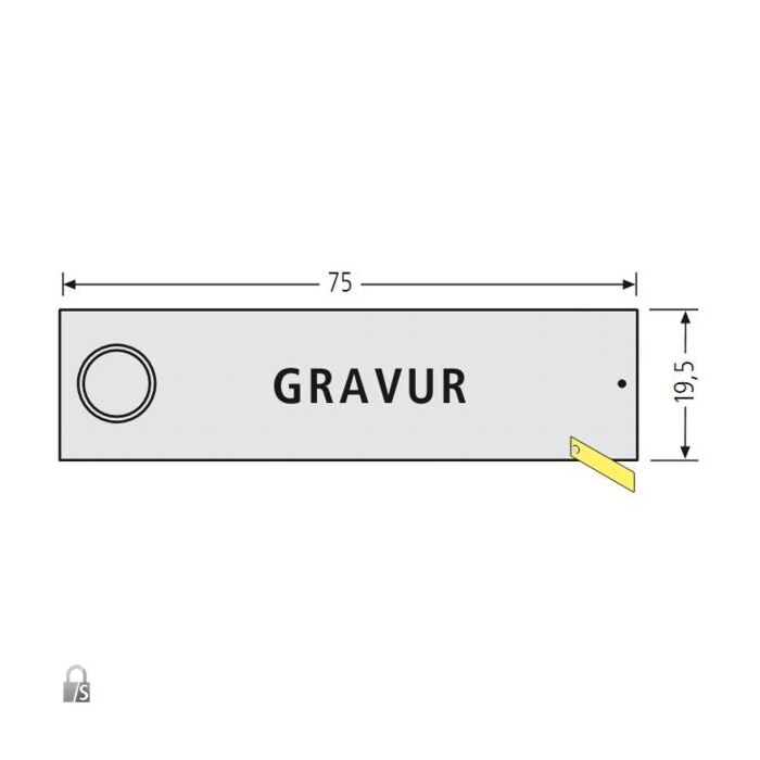 RENZ RSA2 kompakt Namenschild mit Gravur
