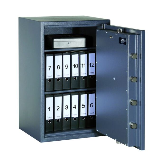 FORMAT Wertschutzschrank Topas Pro 30  im geöffnetem Zustand in Graphitgrau (RAL 7024)
