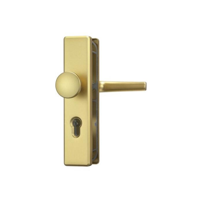 ABUS Schutzbeschlag KLN 314-Klinke-Knauf-F3 Aluminium Gold