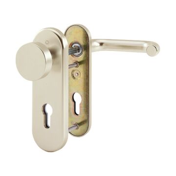 HOPPE Paris Schutzbeschlag ohne Zylinder-Abdeckung - F2 Aluminium Neusilber