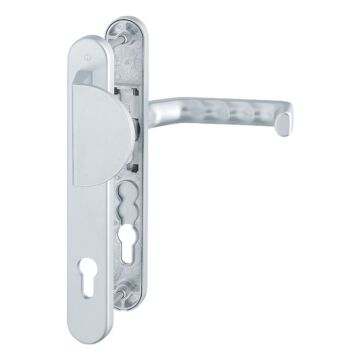 HOPPE Liverpool Profiltür-Langschildbeschlag - gekröpfte Griffplatte- F1-2 Aluminium Natur matt
