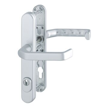 HOPPE Liverpool Profiltür-Schutzbeschlag mit Zylinder-Abdeckung - Türgriff - F1 Aluminium Natur