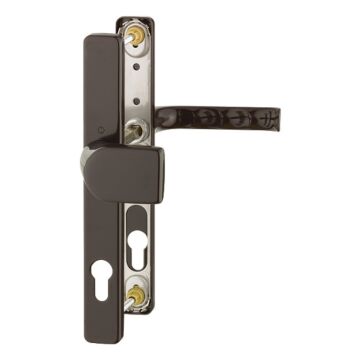HOPPE London Profiltür-Langschildbeschlag - Knopf - F8707 dunkelbraun beschichtet