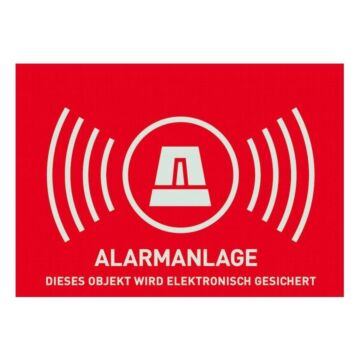 Warnaufkleber Alarmanlage