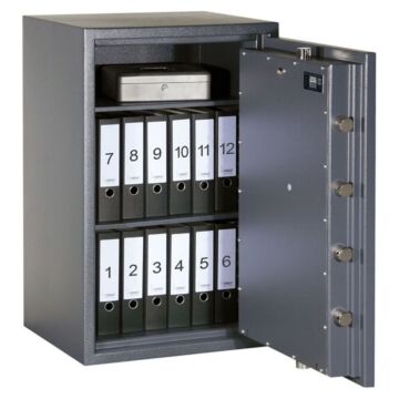 FORMAT Wertschutzschrank Rubin Pro 30 im geöffnetem Zustand in Graphitgrau (RAL 7024)
