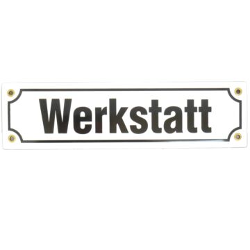 Münder-Email Schild - Werkstatt