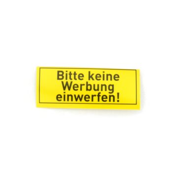 Briefkastenaufkleber "BITTE KEINE WERBUNG EINWERFEN"