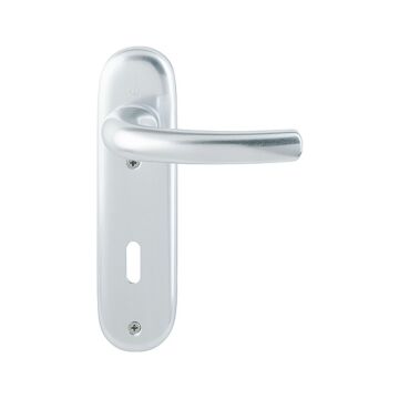 HOPPE Tôkyô Kurzschild-Garnitur 1710/273KP - F1 Aluminium Natur - Ovalbart