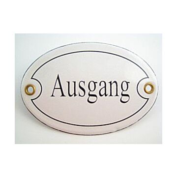 Münder-Email Türschild - Ausgang