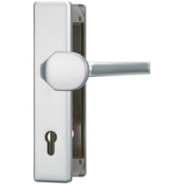 ABUS Schutzbeschlag HLT612 - F1 Aluminium Natur - Klinke-Knopf