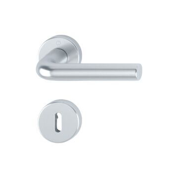 HOPPE Bonn Rosetten-Garnitur - F1 Aluminium Natur - Ovalbart
