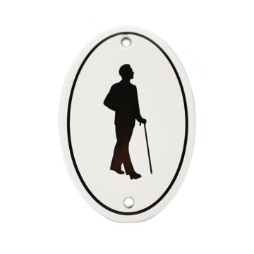 Münder-Email Türschild - Herren