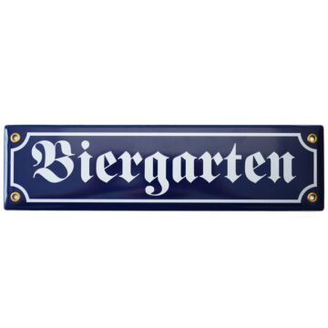 Münder-Email Schild - Biergarten