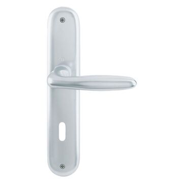 HOPPE Verona Langschild-Garnitur 1510/273P - F1 Aluminium Natur - Ovalbart