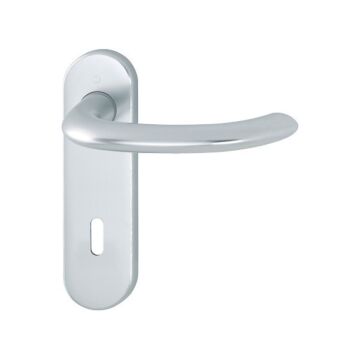 HOPPE Marseille Kurzschild-Garnitur - F1 Aluminium Natur - Ovalbart
