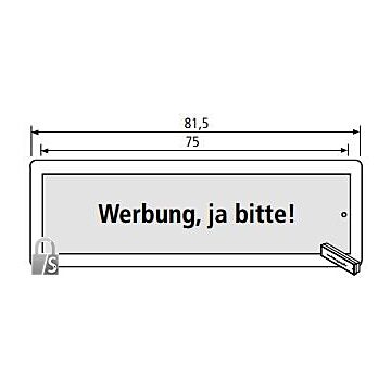 RENZ RSA2 Namensschild "Werbung, ja bitte!"