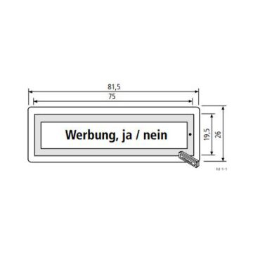 RENZ RSA2 Kunststoff-Namensschild - Werbung ja / nein