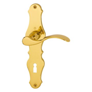 HOPPE Weimar Langschild-Garnitur M112SLN/2007 - F71 Messing poliert - BB