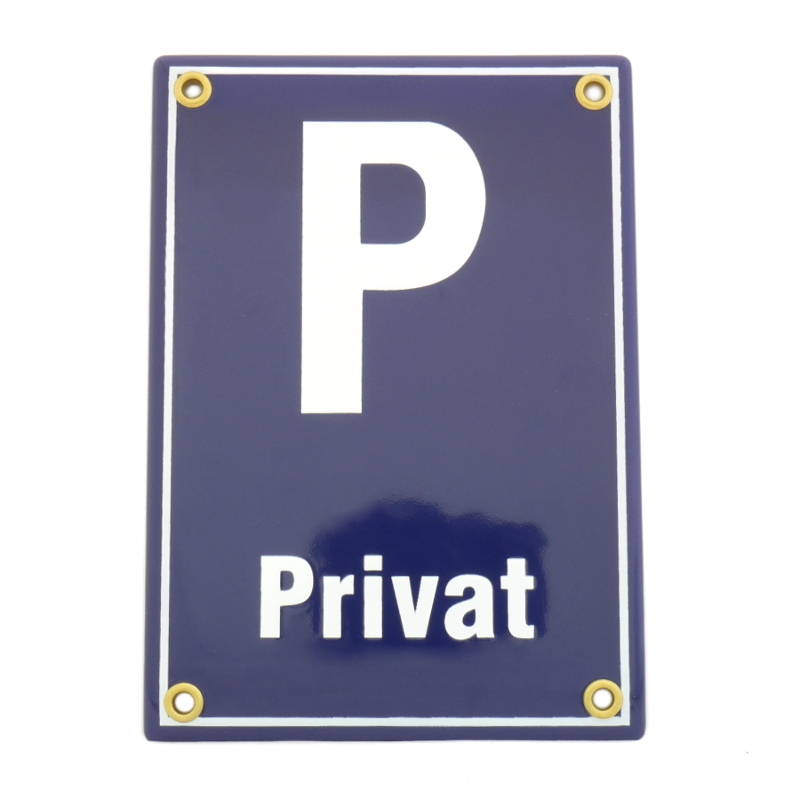 ► Münder-Email Schild - Parkplatz privat 17 x 12 cm