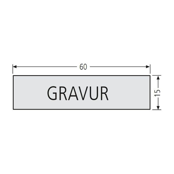 ► RENZ Namensschildeinlage für Tastenmodule-grau 97-9-87001 aus Kunststoff ohne Gravur