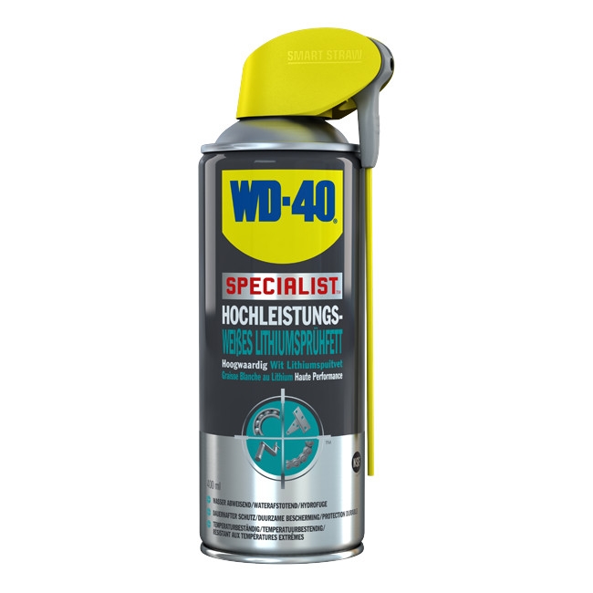 ► WD40 Specialist 400ml Lithium-Sprühfett Hochleistungs-Weißes Lithiumsprühfett
