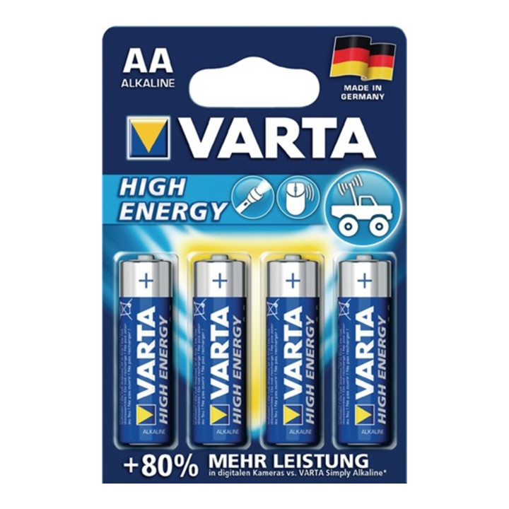► VARTA High Energy 4906 Mignon, AA, LR06, 1.5V Einwegbatterie im 4er Pack