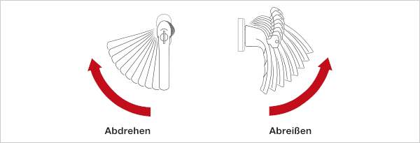 Verhindert ein Abdrehen und Abreißen des Fenstergriffs vom Rosettenkörper